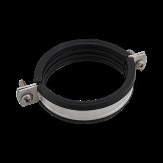 Gummiklädd rostfri klamma EPDM M8 Spännvidd 25-28mm