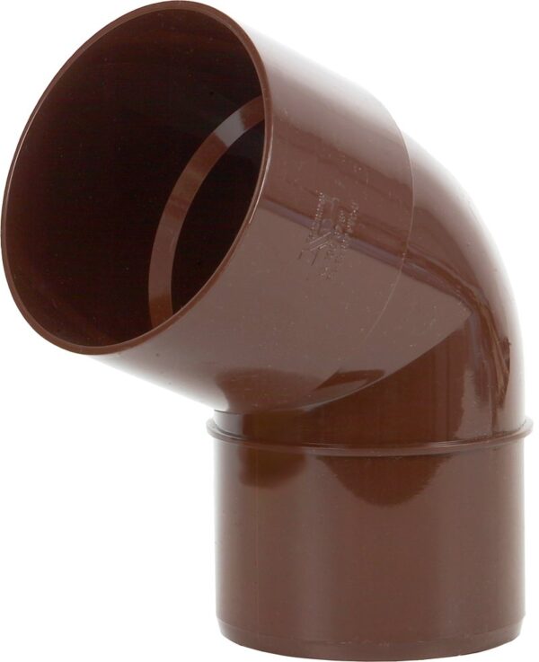 Böj för stuprör 75 x 45gr Karolina PVC Brun Special