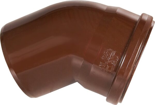 Böj för stuprör 110 x 45gr Karolina PVC Brun