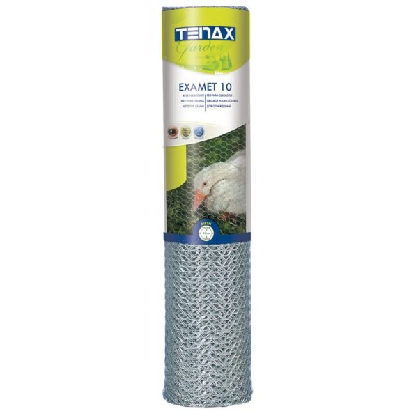 Trådnät "Examet 10", Ø0,7mm x 1x10m, metall (14x14mm)