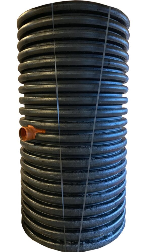 Fosforbrunn PE 1200 L-3000mm, 110mm in/utlopp med lock