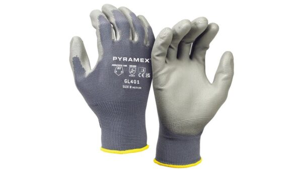 Skyddshandskar - Polyurethane,13g nylon liner, grå, L/9