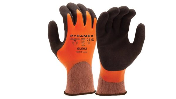 Skyddshandskar - Dubbel sandig latex, 13g nylon liner, vätsketät, S