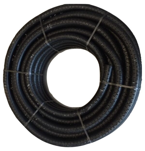 Dagvattenslang 160/140mm L-40m svart med muff SN4