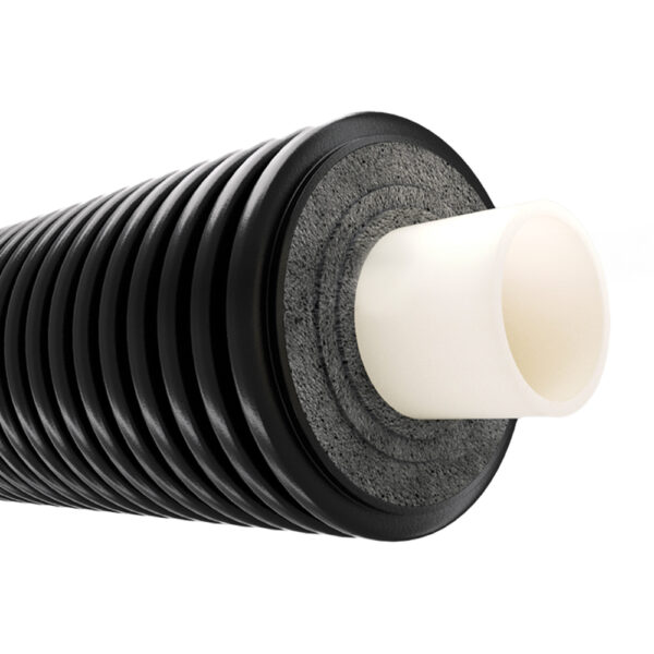 För-isolerat enkelrör Heatpex Delta Pex Sani Uno Dimenson 50/160