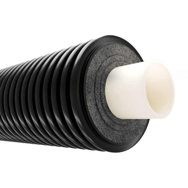 För-isolerat enkelrör Heatpex Delta Pex Uno Dimenson 50/160